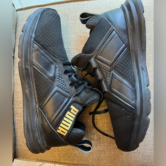 Puma Enzo Mesh Running Shoes Black Gold Women’s 10 Sneakers - Picture 10 of 11